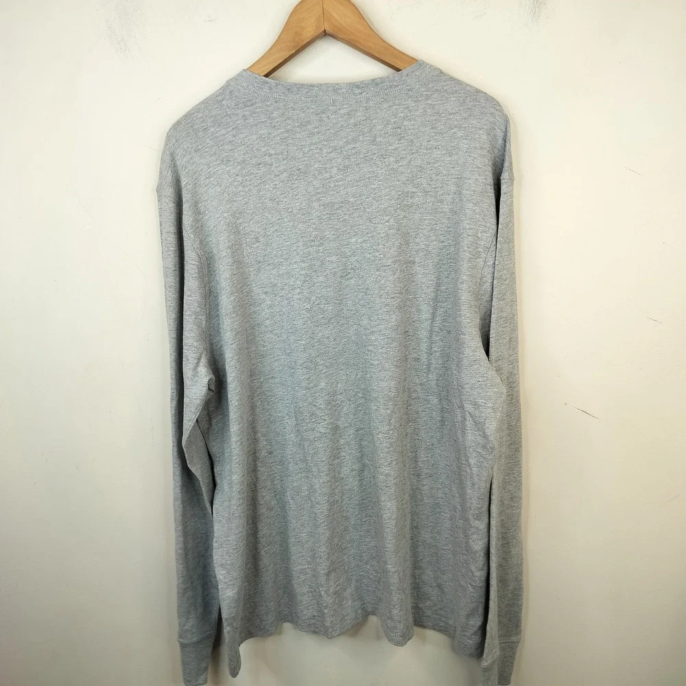 J.Crew Henley Shirt Mens XXL NWT Long Sleeve Cotton Casual Gray J8214